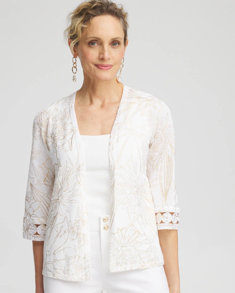 Summer Romance Foil Print Cardigan | Chico's Summer Romance Foil Print Cardigan | Chico's